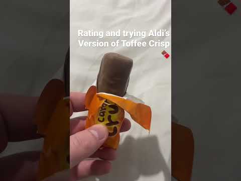 Rating and trying Aldi’s Version of Toffee Crisp 🍫 #food #shorts #aldi #chocolate