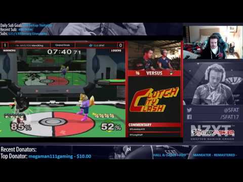 Clutch City Clash: MVG Echo|Mew2King (Marth) vs CLG.SFAT (Fox) GF