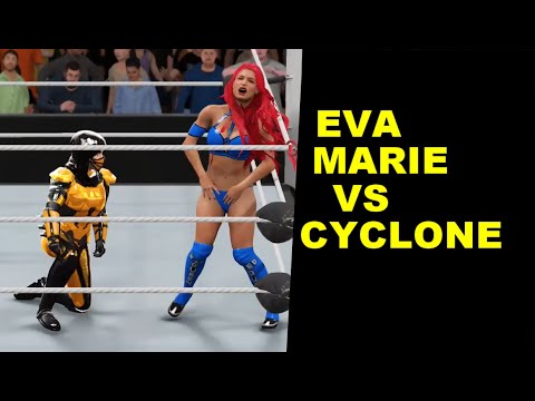 WWE 2K17 Eva Marie vs Cyclone - Extreme Rules