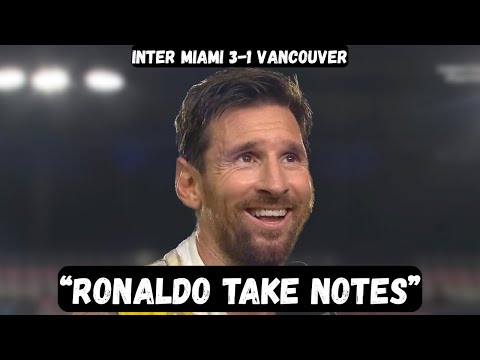 Lionel Messi TROLLS Ronaldo after winning MLS Cup - Post Match Interview - Inter Miami vs Vancouver