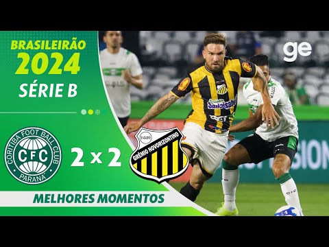 Gols e lances de Coritiba x Novorizontino