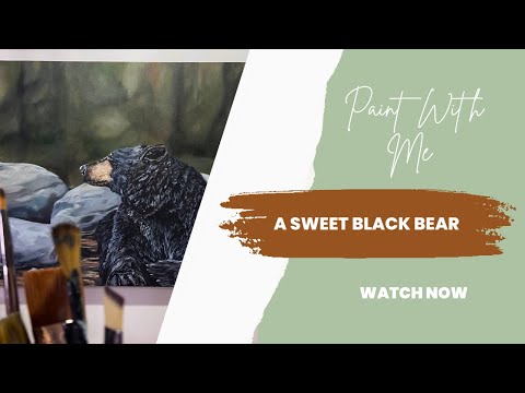 Sweetest Black Bear Painting