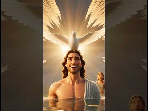 "Jesus Baptism! Dove & Voice 👆✨ Matthew 3 3D Bible Miracle"