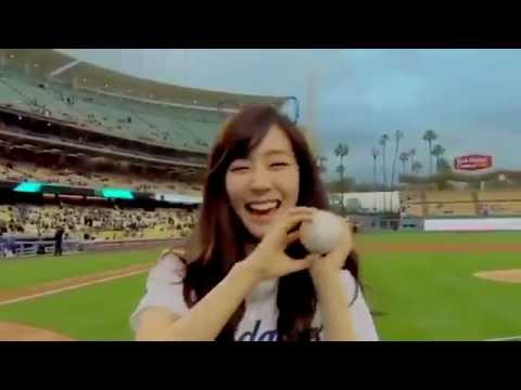 Tiffany SNSD @ Los Angeles Dodgers first pitch