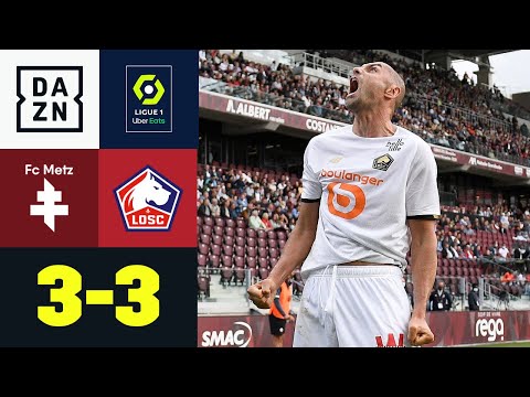 90+7! Burak Yilmaz rettet Lille einen Punkt in letzter Sekunde: Metz - Lille 3:3 | Ligue 1 | DAZN