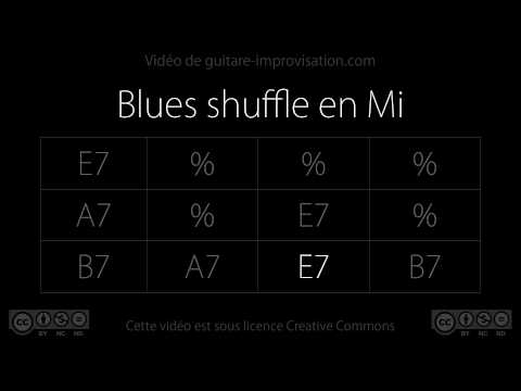 Blues shuffle en Mi (110 bpm) : Backing track