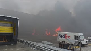 New video shows fire break out at FedEx facility in Austell