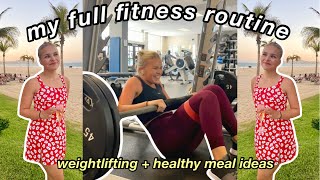 WORKOUT WITH ME FOR A WEEK! weightlifting, FULL fitness routine + meals for healthy and fun eating