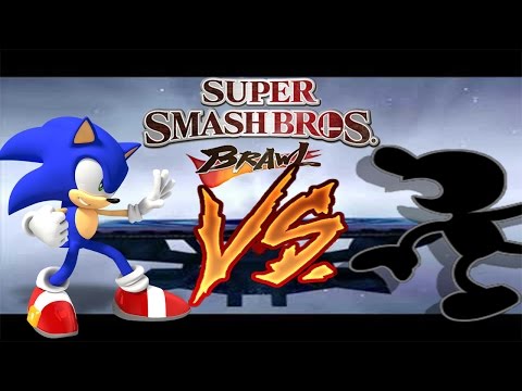 Super Smash Bros Brawl: Hermano (Mr game) vs Rulola97 (Sonic)