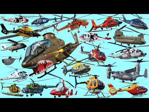 HELICOPTER Vehicle - Types of Air Vehicles | Ambulance, Coastguard, Police, Military Helicopter