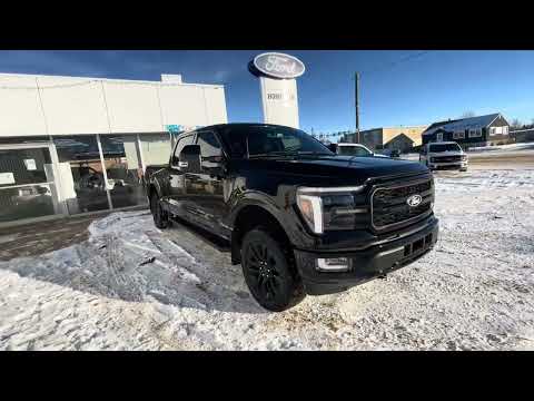 2024 Ford F-150 LARIAT 4WD SuperCrew 6.5' Box in Black for sale at HomeField Ford in Raymond, AB