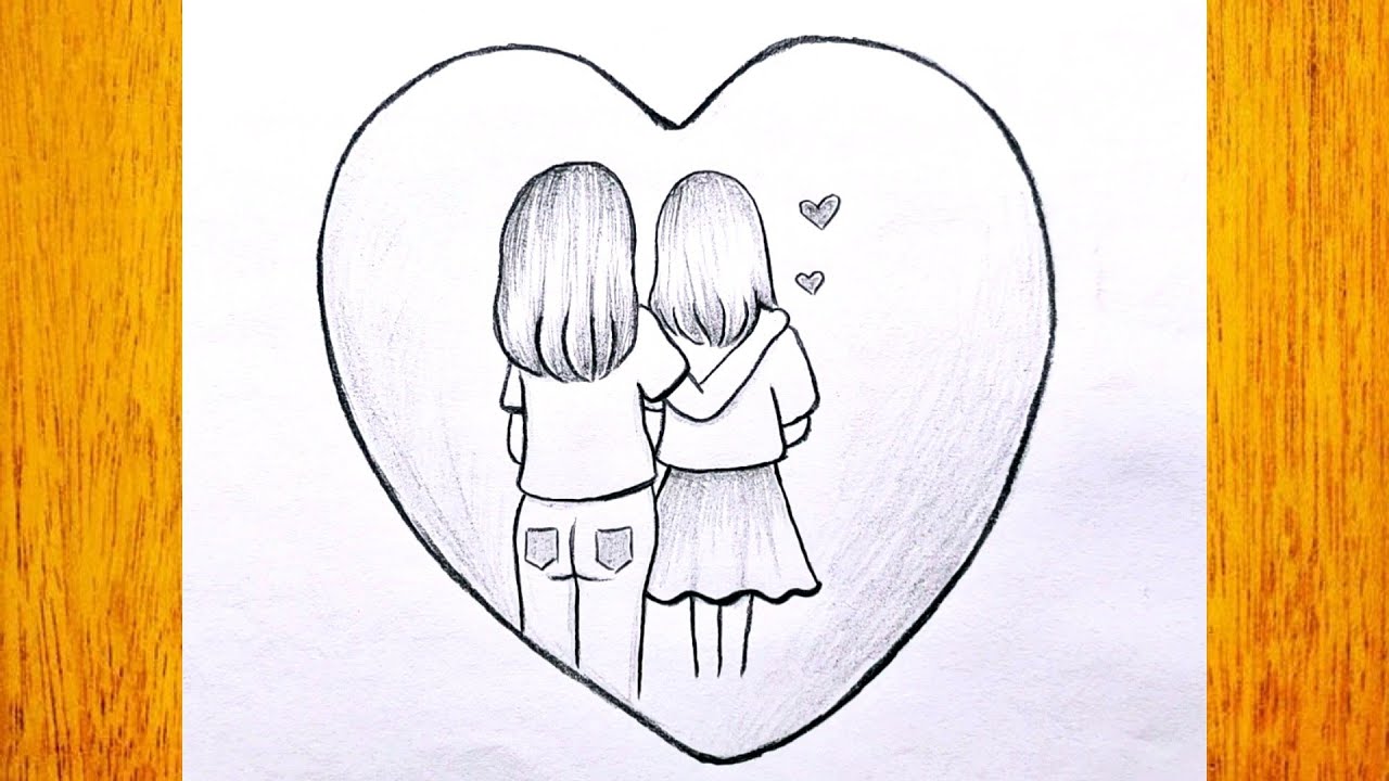 Como dibujar a tus mejores amigas / Dibujos bonitos y sencillos/ Como desenhar seus melhores amigas