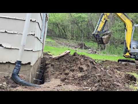Repairing a Foundation Wall With Geo-Lock Wall Anchors in Newark, OH