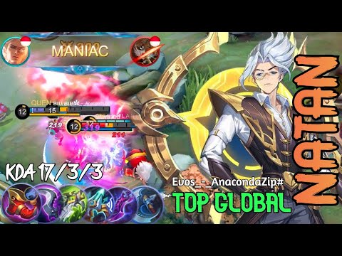MANIAC 17 Kills, Insane Damage Natan - Top Global Natan - Mobile Legends