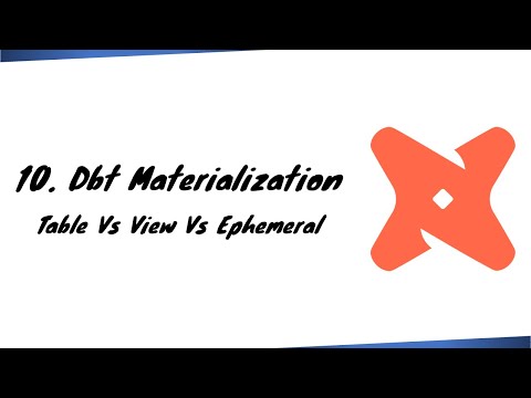 DBT Materialisations | Data Build Tool | Table Vs View vs Ephemeral
