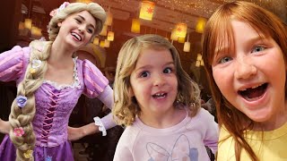ADLEY and NAVEY dance with RAPUNZEL!! Princess Surprise on a Disney Cruise for Niko's 6th Birthday