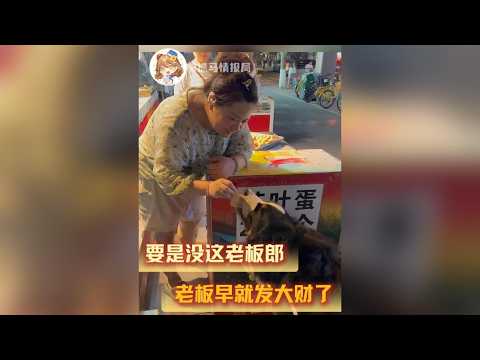 要是沒這老闆郎，老闆早就發大財了 （CR：@小柏伯恩山犬 ）#伯恩山犬#善良#雞蛋餅#小狗#脾氣見人品