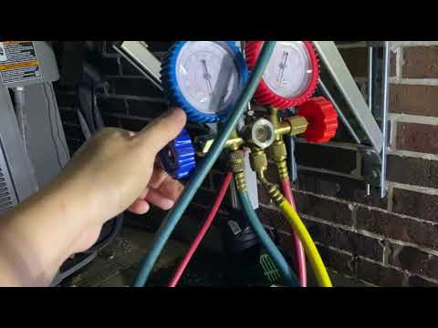 Part of a video titled Vacuuming the Mini Split unit before releasing the Refrigerant - YouTube