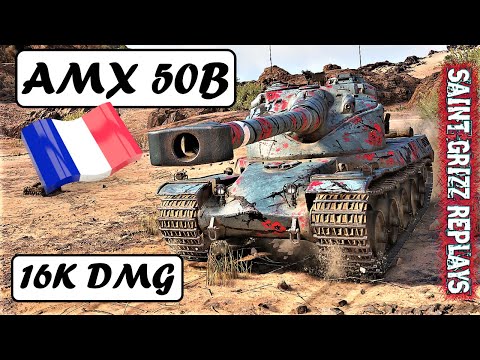 WoT AMX 50B Gameplay ♦ Monster 16k Dmg ♦ Heavy Tank Review