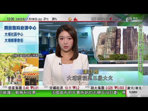 TVB NEWS 1200午間新聞 2025年11月28日 無綫新聞