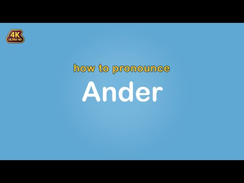 how to pronounce Ander 【Name】