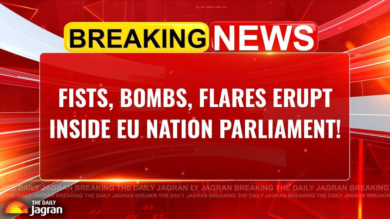 Street Violence Storms EU Nation's Parliament! Smoke Bombs & Flares Erupt Inside