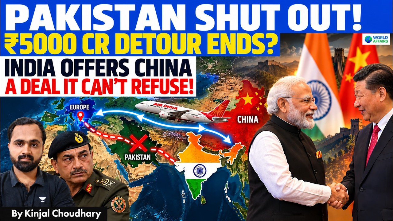 PAKISTAN AIRSPACE BAN BROKEN? India Asks China For HOTAN Route as Munir Loses His Lever | Kinjal