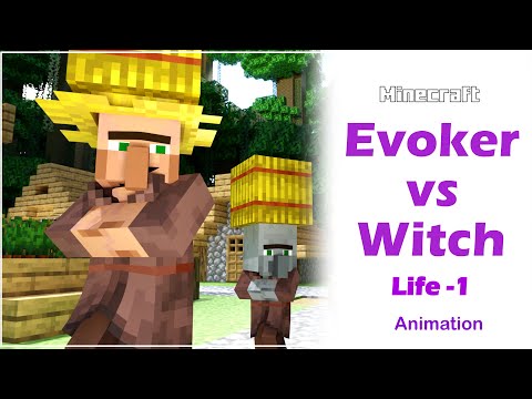 Piper Studios - Evoker vs Witch Life 1 | Minecraft Animation