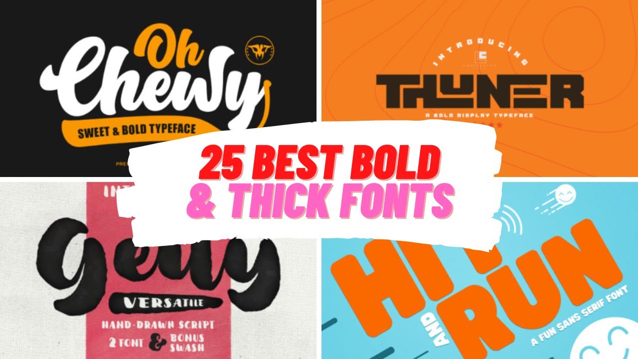 25+ Best Bold & Thick Fonts in 2022 For Your Youtube Thumbnail, Poster And Book | Best Font In 2022
