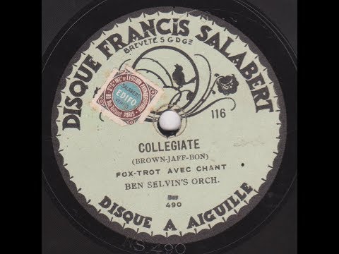 Ben Selvin's orchestra " Collegiate  "  1925