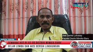 Semarak HUT RI ke-80, Distrik Mimika Baru Gelar Lomba dan Aksi Bersih Lingkungan