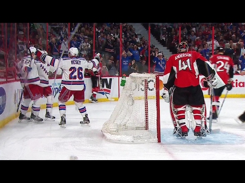 レンジャーズは2つの高速ゴールを獲得、セネターズはトラブルの初期には (Rangers score two fast goals, Senators in trouble early)