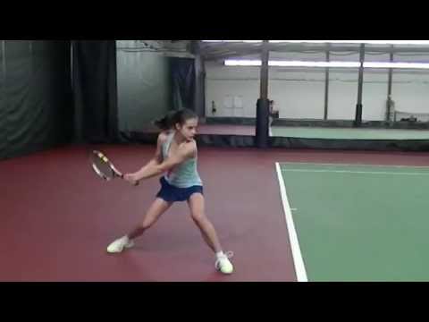 Corina Popa 11 yrs  old tennis practice