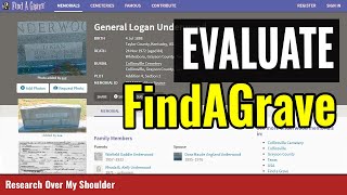 How to Evaluate a Find A Grave Memorial - Genealogy Research Basics