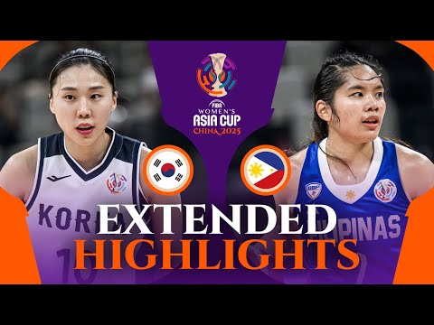 Korea 🇰🇷 vs Philippines 🇵🇭 | Extended Highlights | FIBA Asia Cup Women 2025