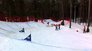 preview picture of video 'FIS European Cup and FIS National Championship in Snowboardcross (Latvia, Cesis)'