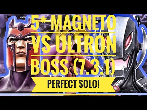 5* Magneto Vs Ultron Boss (7.3.1) Perfect Solo. Act 7.3 MCOC