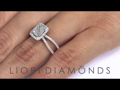 ER-SOLD-201 - 1.83 Carat F-SI1 Radiant Cut Natural Diamond Engagement Ring 18k White Gold
