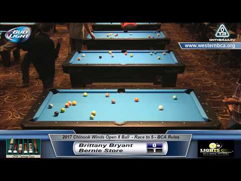 2017 Chinook Winds Ladies 8-Ball – Brittany Bryant vs Bernie Store