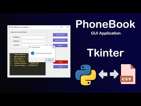 Python Gui Tkinter Phonebook Project