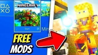 HOW TO GET MODS ON PS4 BEDROCK  FOR FREE!? - MINECRAFT PS4 BEDROCK