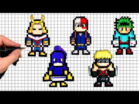 COMMENT DESSINER LES PERSO MY HERO ACADEMIA PIXEL ART