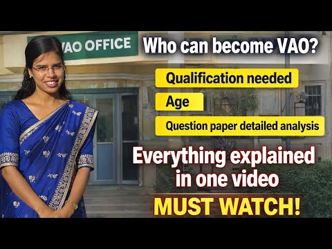 Who Can Become VAO? | Eligibility, Age Limit & Full Question Paper Analysis | Must Watch!