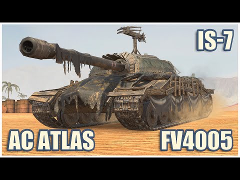 AC-10 Atlas, FV4005 & IS-7 • WoT Blitz Gameplay