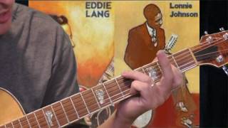 Lonnie Johnson &amp; Eddie Lang Guitar Lesson - Blue Room Part 1