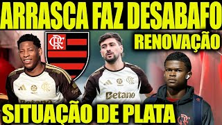 ARRASCAETA FAZ DESABAFO! SITUAÇÃO COMPLICADA DE PLATA NO FLAMENGO! RENOVAÇÃO DE DOUGLAS TELLES E+