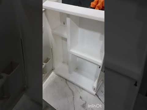 Plastic bathroom mirror cabinet