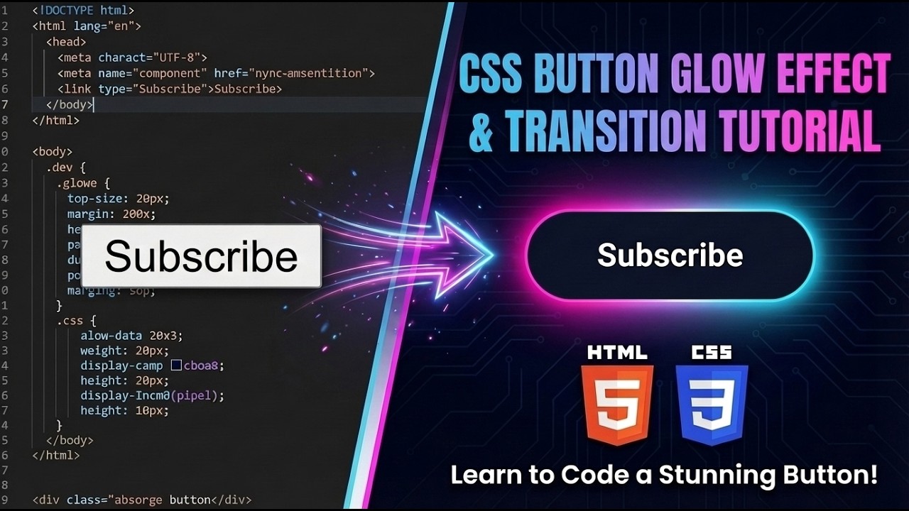 Modern Glowing Button Animation with HTML & CSS