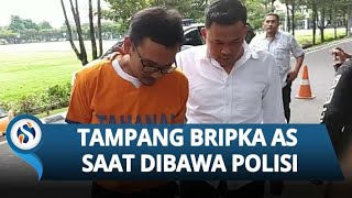 Tampang Bripka AS Dibawa ke Mapolda, Tampil Diam Seribu Bahasa Dihujani Pertanyaan Wartawan