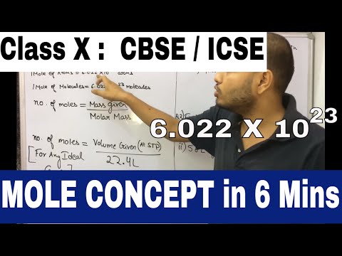 MOLE Concept in 6 mins : Class X CBSE / ICSE : Video